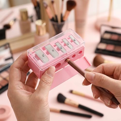 5-Hole Makeup Pencil Sharpener 2-Pack for Eyebrow & Eyeliner Pencils
