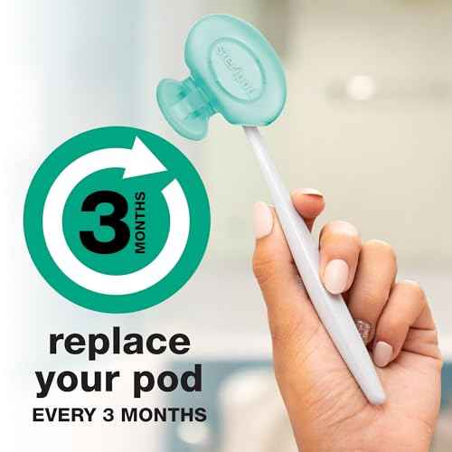 Steripod Clip-On Toothbrush Protector with Peppermint Essential Oil, Keeps Toothbrush Fresh and Clean, Fits Most Manual and Electric Toothbrushes, 1 Count