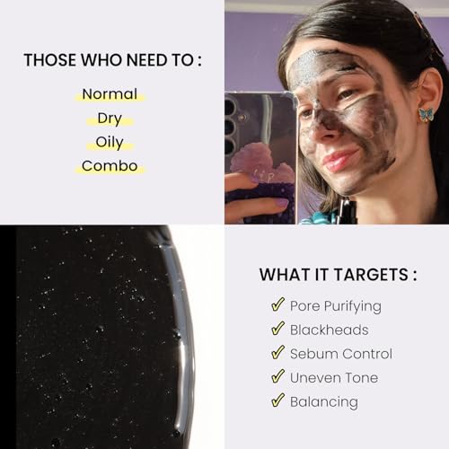 Coxir TXA Black Rice Pore Mask ? Korean 3-in-1 Wash-Off Mask Serum| Pore Purifying, Blackhead Care, Hydrating, Skin Toning Treatment with TXA & Black Rice |Vegan K-beuaty Face Mask [50ml/1.69 fl.oz]