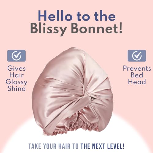 BLISSY Silk Bonnet for Sleeping - 100% Mulberry Silk