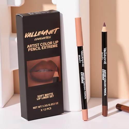 BestLand 12-Color Matte Lip Liner Set - Long-Lasting & Smudge-Proof