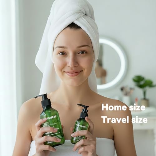 Hydrating Gel Facial Cleanser, 10.1 oz & 3.4 oz Travel Size, Fragrance Free, For Normal to Dry & Sensitive Skin (2, 13.5Fl oz)