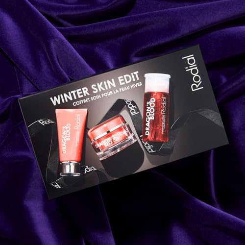 Rodial Winter Skin Edit: Dragon’s Blood Micellar Cleansing Water DLX, Dragon’s Blood Hyaluronic Mask, Dragon’s Blood Hyaluronic Velvet Cream