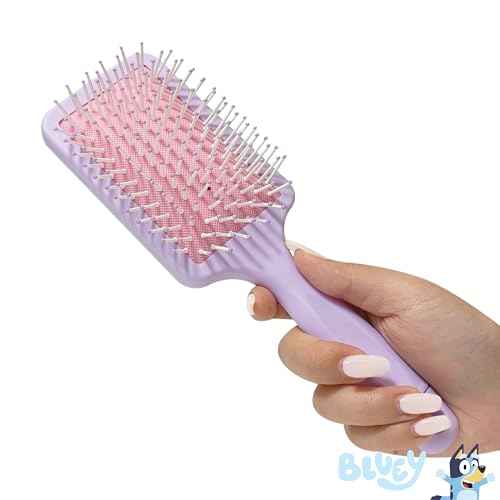 LUV HER Licenced Bluey Kids' Detangling Confetti Hair Brush - Fun Design with Bluey & Bingo - Gentle on Wet & Dry Hair - Ideal for Kids Ages 3+ - Makes Hair Care Enjoyable and Simple