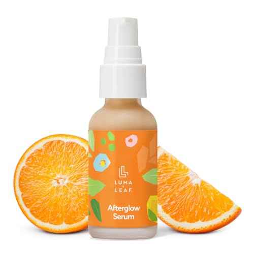 Vitamin C Serum for Face - LUMA & LEAF Brightening Serum with Jojoba Oil, Reduces Dark Spots, Uneven Skin Tone, Discoloration, and Sensitive Skin Care - 1 FL Oz