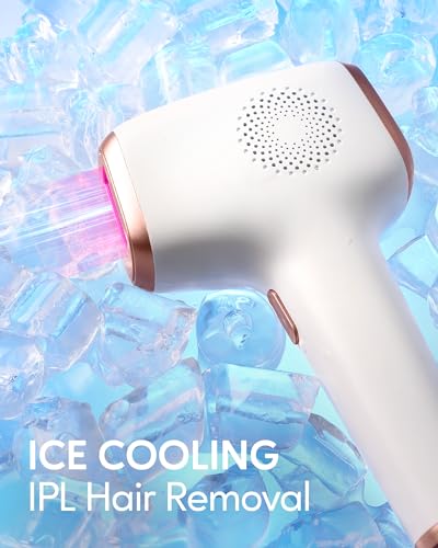 IPL Hair Removal Device with Ice Cooling Technology for Face & Body