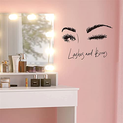 Lash Studio Wall Decal 25x18 – Black Eye & Brow Design