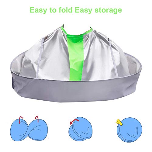 Hair Cutting Cape with Hair Catcher for Men & Women