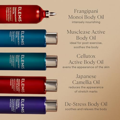 ELEMIS De-Stress Massage Oil | Harmonizing Oil Deeply Nourishes, Relaxes, and Calms the Body and Mind with a Blend of Essential Oils, 3.3 Fl Oz