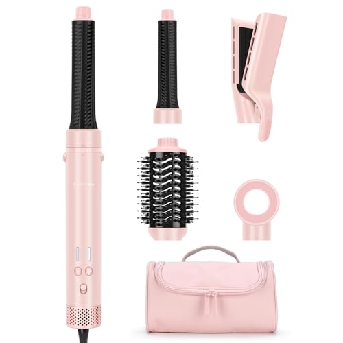Dual Voltage 5-in-1 Travel Hair Dryer Brush Set with Ionic Technology