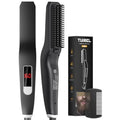 Beard Straightener for Men, 2 in 1 Heated Beard Brush, 6 Temperature Settings LCD Display Anti-scalding Hot Comb for Beard Care Kit for Men Gifts Set