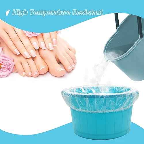 Pedi Guard Bath Liners 200 Count Disposable Pedicure Liners, Spa Footsie Clear Pedi Guard Bath Liners for Foot Bath Spa Massage Thick Elastic 2XL
