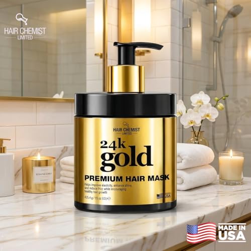 Hair Chemist 24K Gold Hair Mask for Shine & Frizz Control - 15 oz