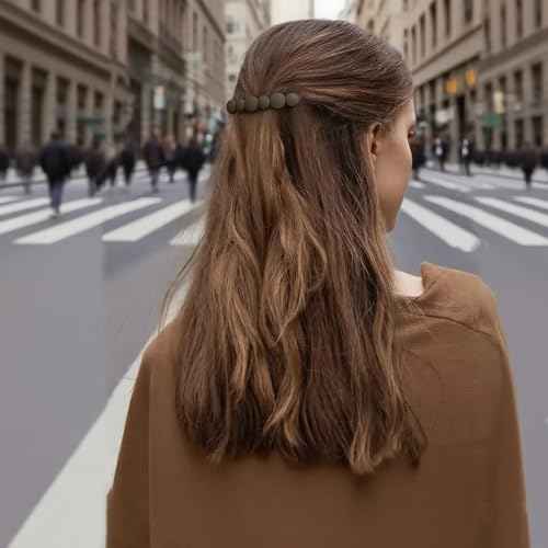 French Hair Barrettes for Women No Slip Not Easy to Break Half Up Medium to Small Hair Barrette Clips for Thin, Short or Fine Hair, 4 Pack