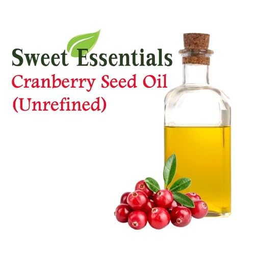 Organic Virgin Cranberry Seed Oil | Imported From Canada | Various Sizes | 100% Pure| Unrefined | Cold-Pressed | Natural Moisturizer for Skin, Hair & Face | By Sweet Essentials (2 fl oz Glass)
