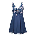 MiYang Women's One Piece High Waist Printing Swim Dress Padded Swimwear