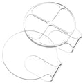 2 Pcs Handheld Acrylic Makeup Palette, Foundation Mixing Palette Nail Art Manicure Tray Clear Cosmetic Mixing Tray Apply for Foundation Eye Shadow Lipsticks Blending