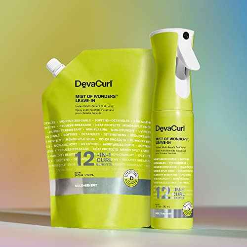 DevaCurl Mist Of Wonders Leave-In Multi-Benefit Curl Spray | Continuous Mist Spray | 12-in-1 Curl Benefits