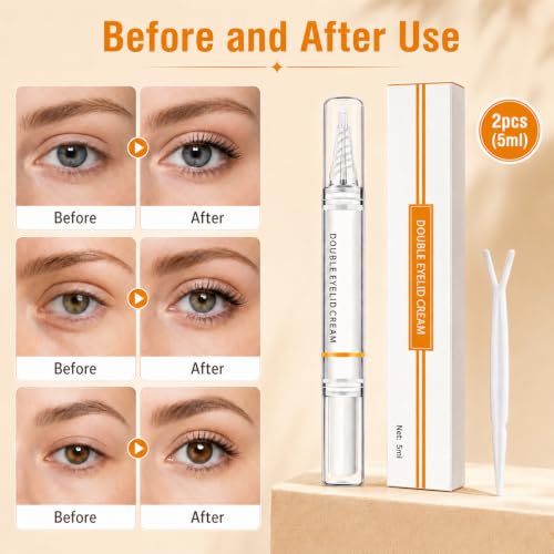 Baysea Double Eyelid Cream Stick - Waterproof Invisible Lift (2 Pack)
