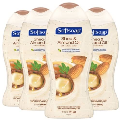 Softsoap Gentle Wash Hypoallergenic Body Wash, Shea - 20 Fluid Ounce (Pack of 4)