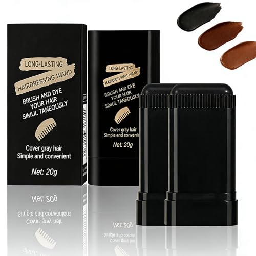 Glo7 Hair Dye Concealer Stick - Waterproof Gray Coverage (Black)