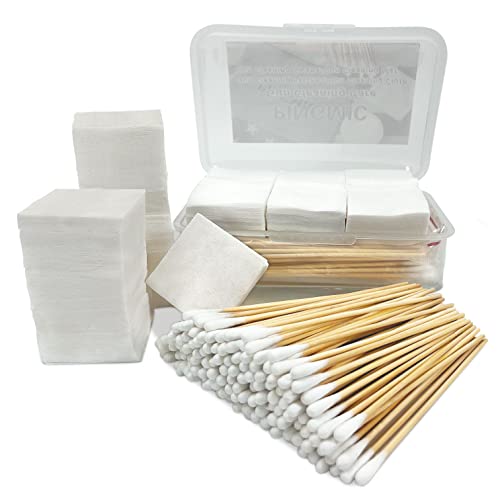 PINGMIC Gun Cleaning Kit - 300 Patches & 200 Long Cotton Swabs