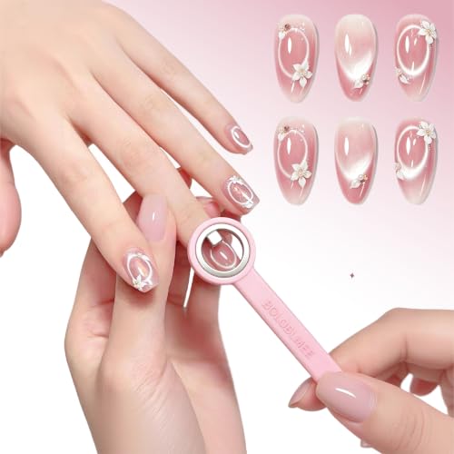 Ring Cat Eye Nail Magnet – Strong Magnetic Force Pink