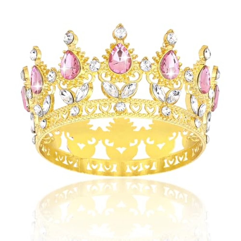 Gold Crown Cake Topper for Birthday & Wedding Decor