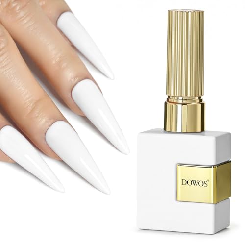 Dowos White 15ml Gel Polish Pure Sheer Same Color Same Bottle – Soak Off Manicure