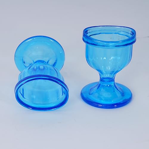 BlueCOLOR Eye Wash Cups with Storage Container- Eye Cups for Eye wash Shaped Rim for Eye Rinse, Cleansing, Remove Dust, Makeup & Irritants- Eye wash kit Set of 2 Eye Cup