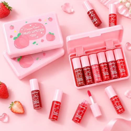 Eakroo 6 Colors Lip Tint Peach – Long Lasting Waterproof Liquid Lipstick