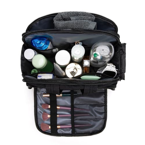Montana West Large Waterproof Travel Toiletry Bag for Women with Brush Organizer