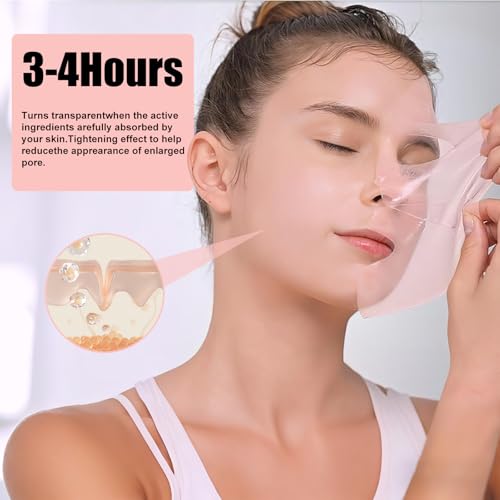 Collagen Face Mask- Hydrating Overnight Hydrogel Facial Mask Suitable for Women's Delicate Skin care, Minimizes Pores, and Firms Skin (28 grams) ¡¿ 4 pieces