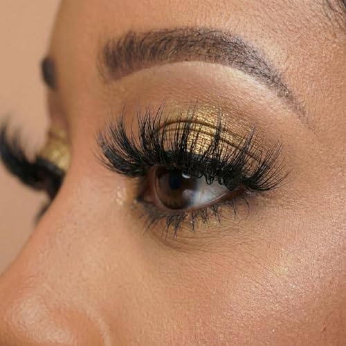Eliace 15-Pair Wispy Cat Eye False Eyelashes, Reusable Mink Lashes