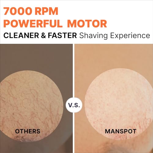 MANSPOT Manscape Groin & Body Hair Trimmer & 10000-RPM Nose & Ear Hair Trimmer