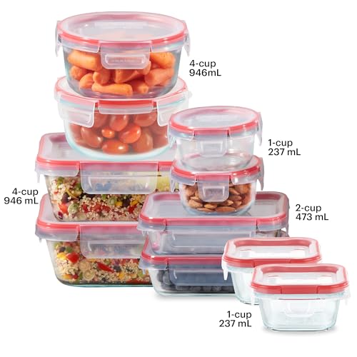 Pyrex Freshlock 10-Pack Glass Food Storage Containers with Airtight Lids