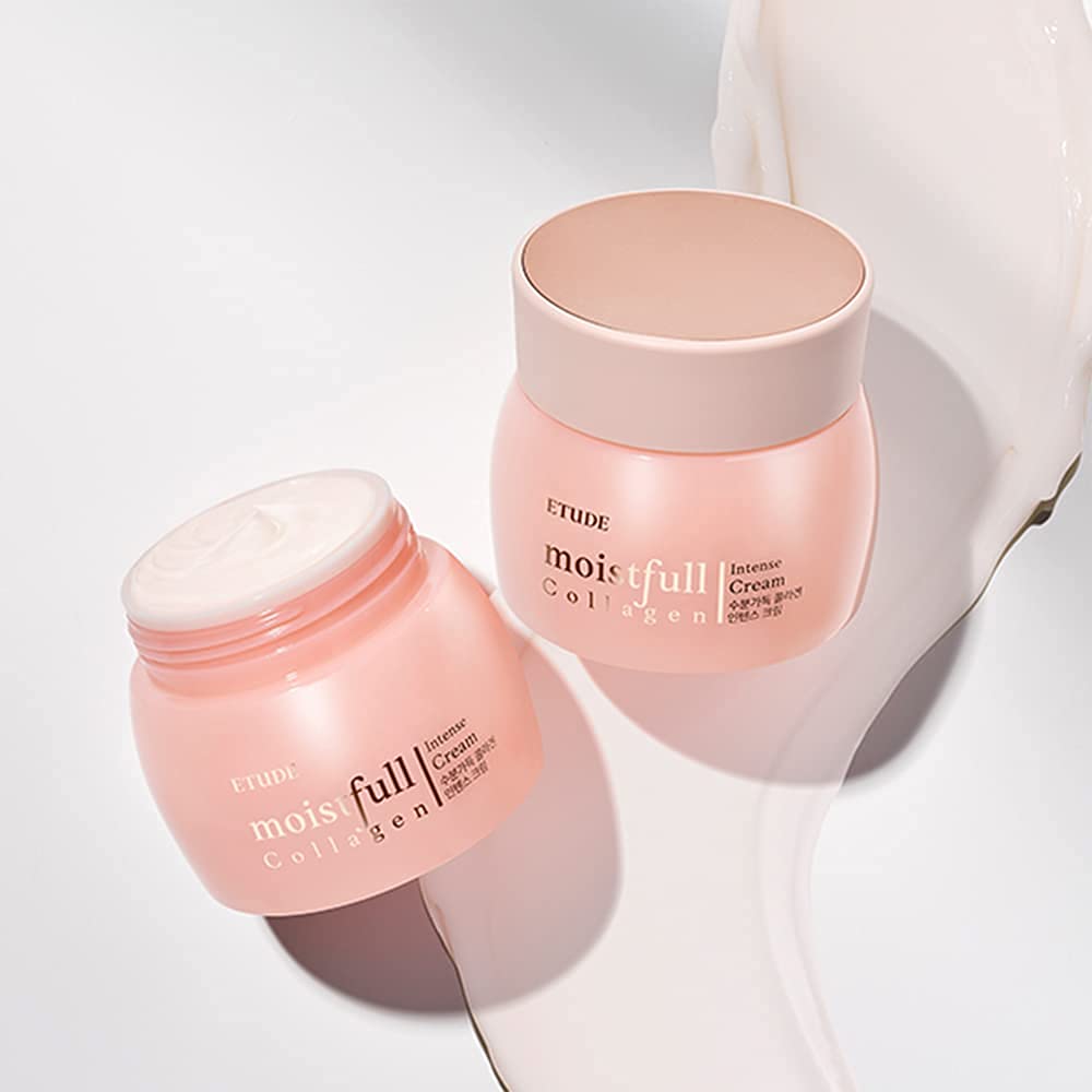 ETUDE HOUSE Moistfull Collagen Intense Cream (75ml) | Intense Hydrating Super Collagen Skin Care Cream | Korean Facial Moisturizing Cream with Low-molecular Peptides included for All Skin Type