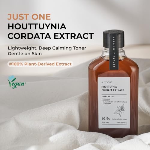 BOM Cosmetics Just One Houttuynia Cordata Extract 5.07 Fl. Oz, Facial Toner with 100% Herbal Extract, Hydrating & Soothing Toner for Face & Scalp, Vegan, Korean Skincare