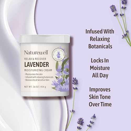 NATURE WELL Lavender Smooth & Soften Moisturizing Cream For Face, Body, & Hands, Calming & Soothing, Infused With Natural Oils & Extracts, Restores Skin Moisture Barrier, 16 Oz