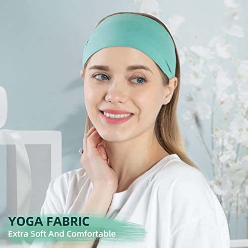 Wide Workout Headband for Women Non-Slip Sweat Bands