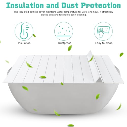 Foldable Bathtub Tray with Thermal Insulation & Wine Holder