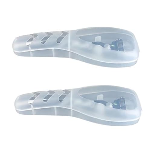 1Pc Clear Portable Travel Men Manual Razor Protector Plastic Box Cover Container Storage Shaver Holder Protector Case Organizer Manual Razor Travel Case Men's Electric Shaver Accessories