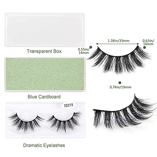 MAGEFY Eyelashes 12 Pairs 1 Style Lashes Wholesale, Natural Look Faux Mink False Lashes Pack, Handmade Reusable Soft Fake Eyelashes (3D215)