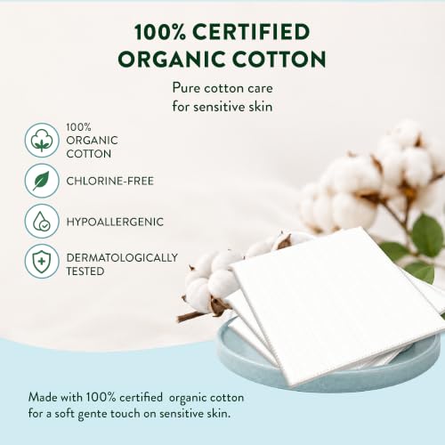 Organyc Organic Cotton Pads, 50 Count - Sensitive Skin