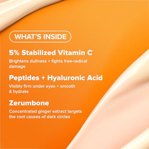 Paula's Choice C5 Super Boost Eye Cream for Dark Circles, Puffy Eyes, Fine Lines & Crow¡¯s Feet, Eye Repair Cream with 5% Vitamin C, Hyaluronic Acid & Peptides, Fragrance Free, 0.5 fl oz