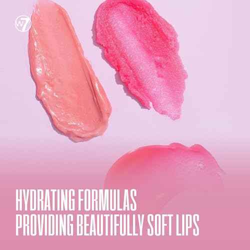 W7 Sweet Dreams Lip Care Gift Set - Overnight Mask, Balm & Scrub - Strawberry