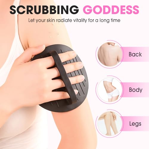 Soft Rubber Shower Scrubber Exfoliating Bath Glove for Dead Skin