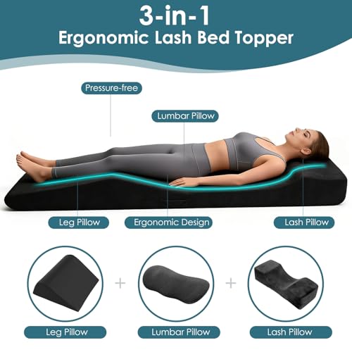 Lash Bed Topper 71"×23" Memory Foam Spa Massage Pad