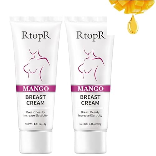 2 Pack Breast Enhancement Cream - Powerful Lifting & Plumping Formula for Breast Growth & Enlargement - Upsize Cream for Bust Increase & Pump Up Breast - Natural Bust Enhancement