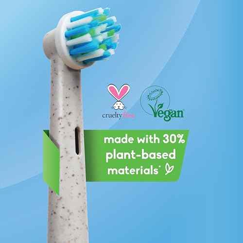 The Humble Co Bamboo Electric Toothbrush Heads Compatible with Oral B Toothbrushes - Replacement Toothbrush Heads with Soft Bristles - Dental Oral Care & Hygiene - Regular Bristles